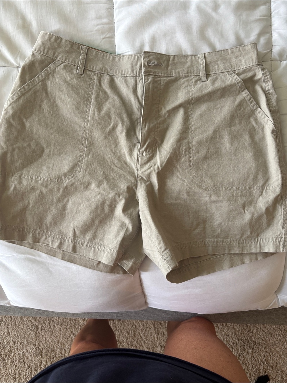 Eddie Bauer Light Khaki Cotton Bermuda Shorts